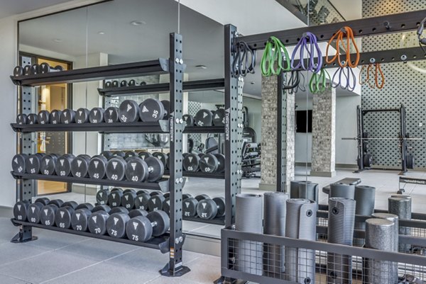 fitness center at Alpine Ten55 Apartments