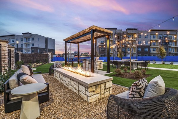 fire pit/patio at Alpine Ten55 Apartments