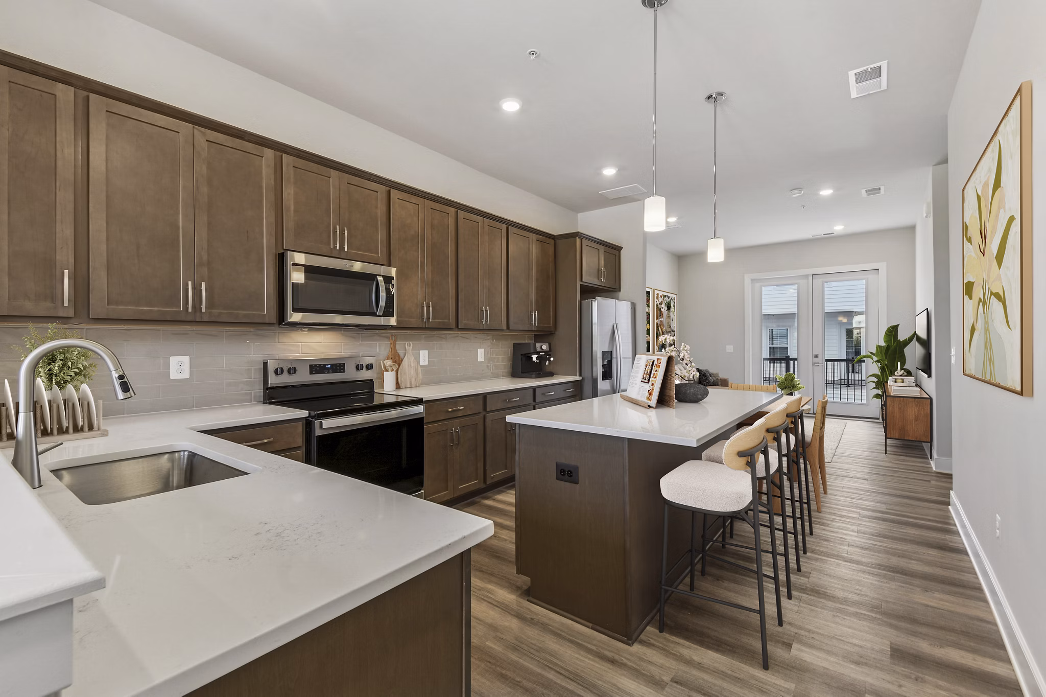 Kitchen at Pax Place at Cascades Apartments
