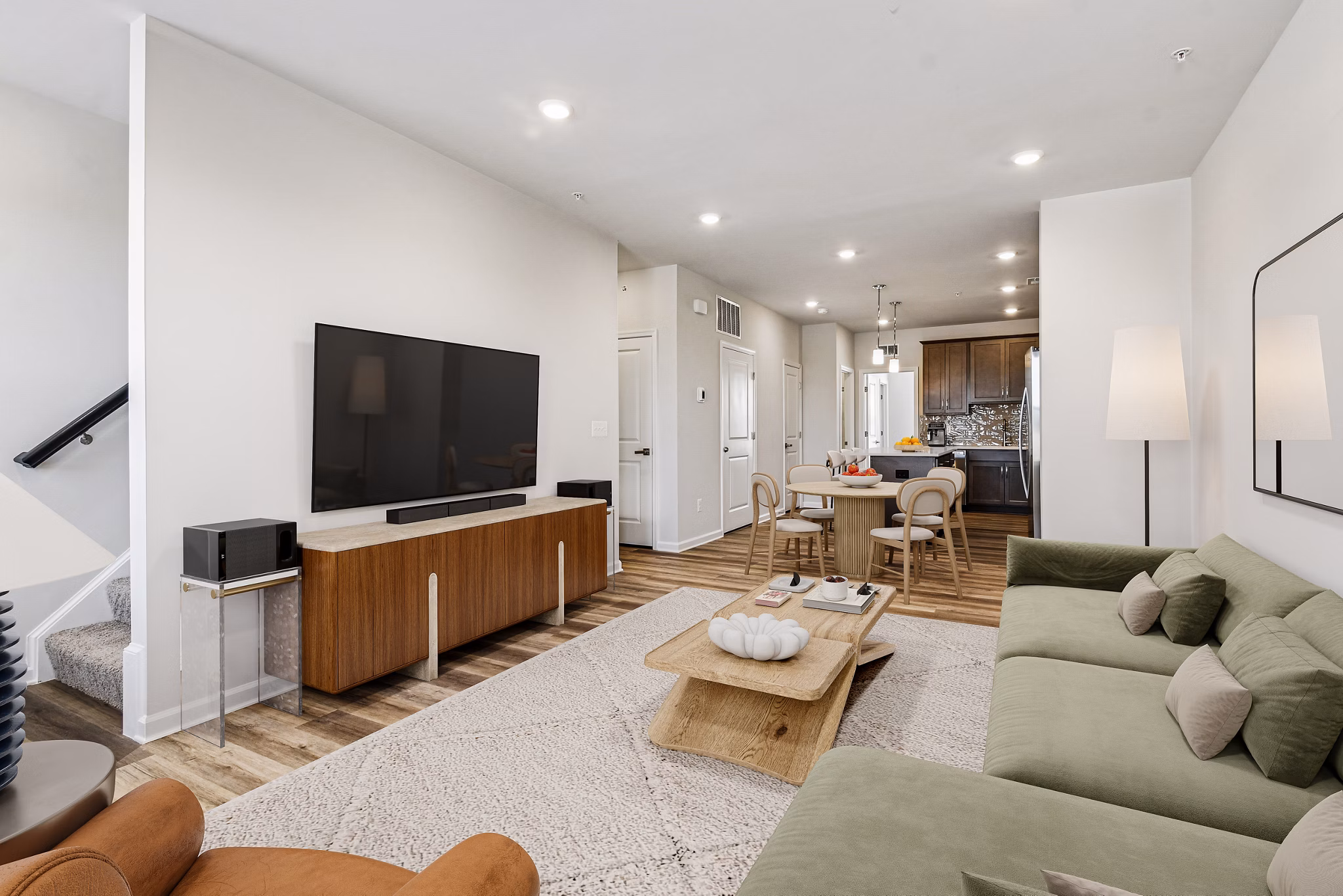Living Room at Pax Place at Cascades Apartments
