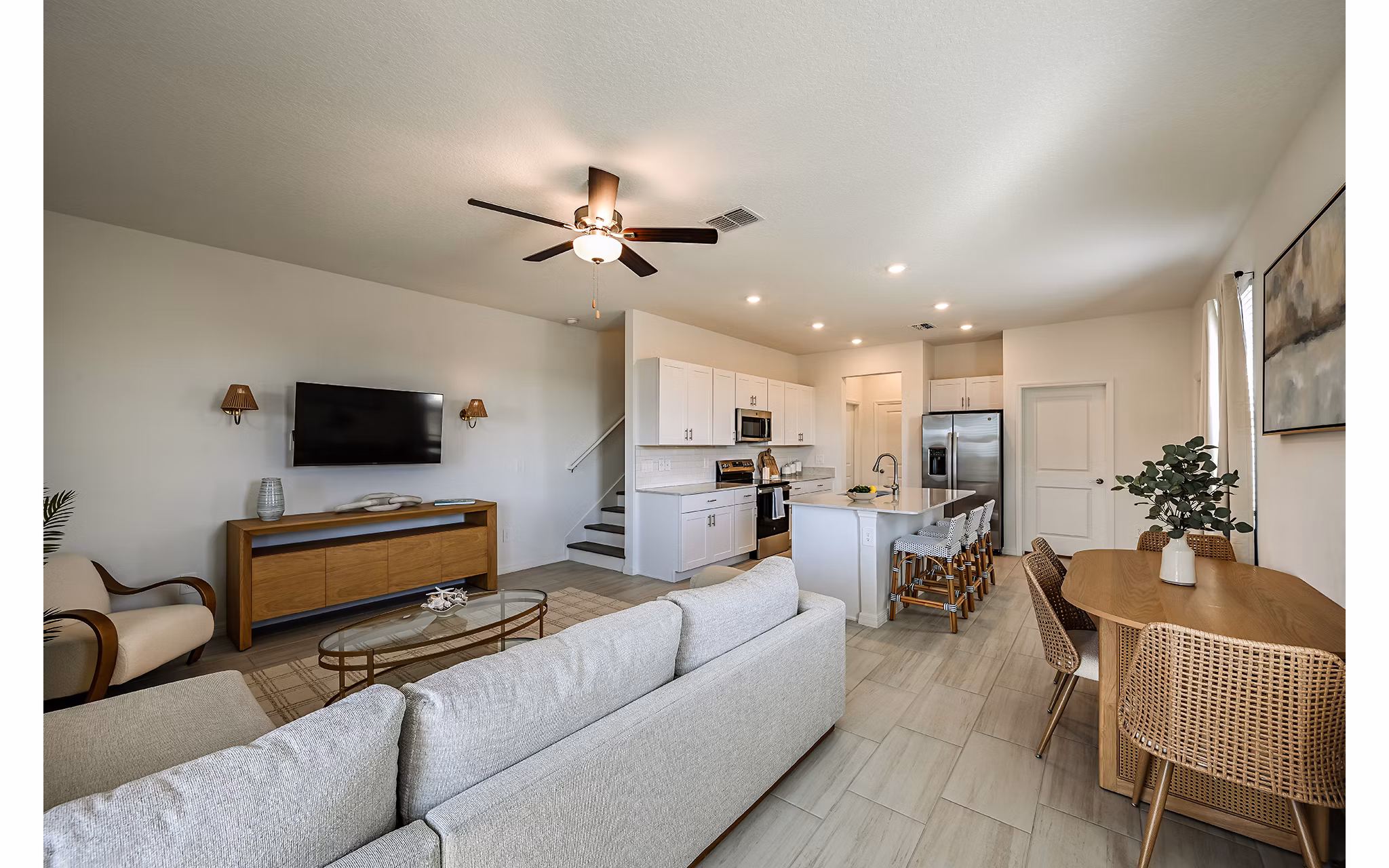 living room at SkyMor Southshore Bay Apartments