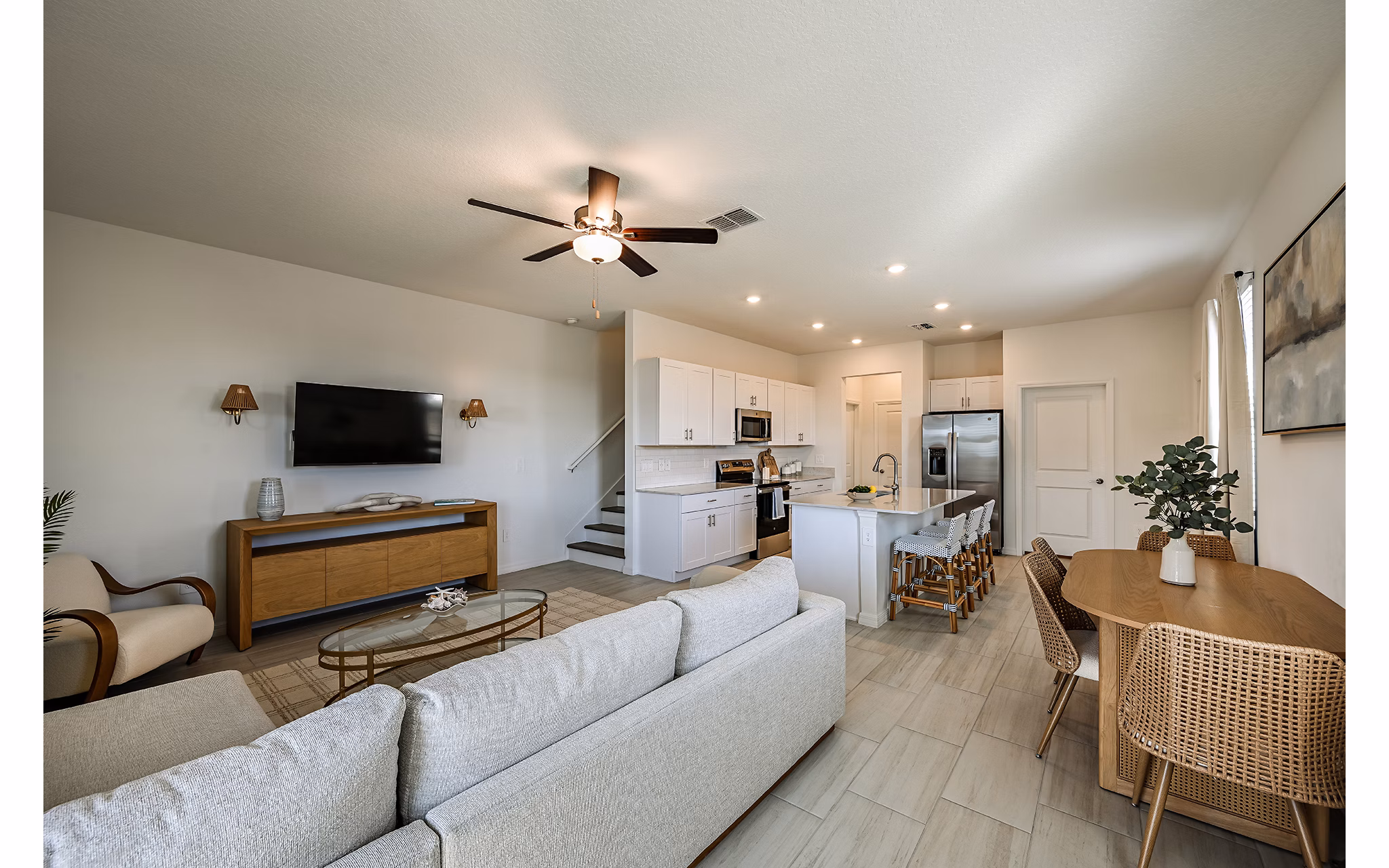 living room at SkyMor Southshore Bay Apartments