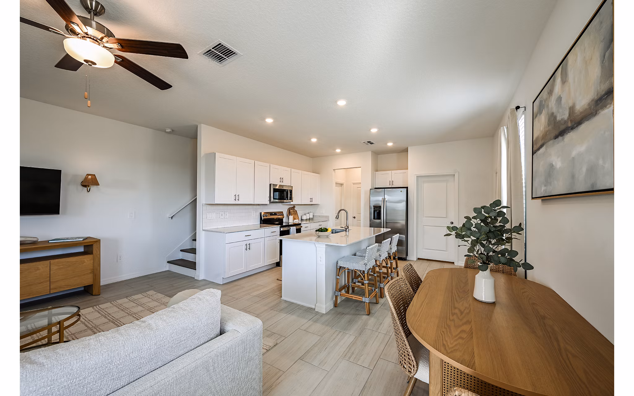 living room at SkyMor Southshore Bay Apartments