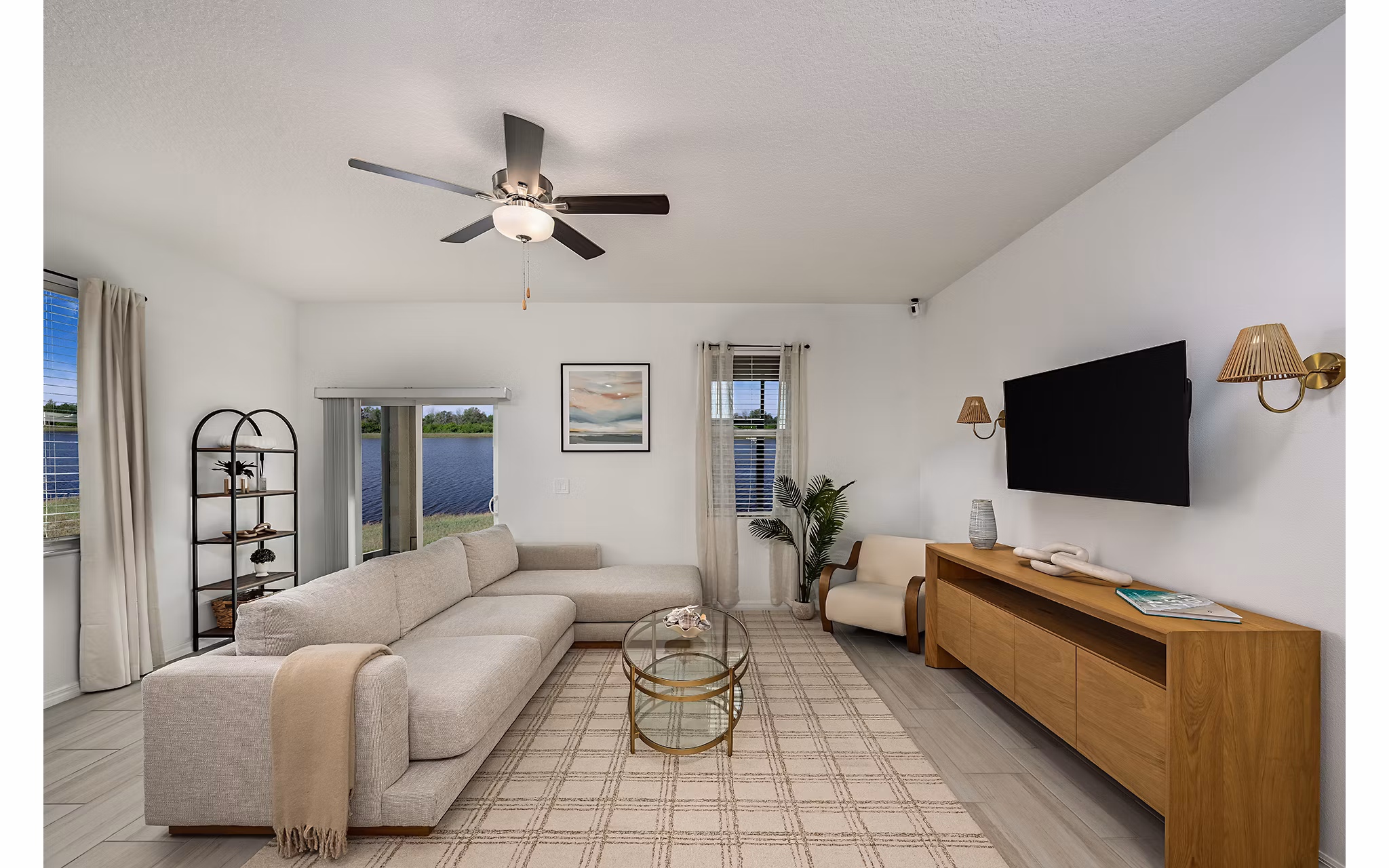 living room at SkyMor Southshore Bay Apartments