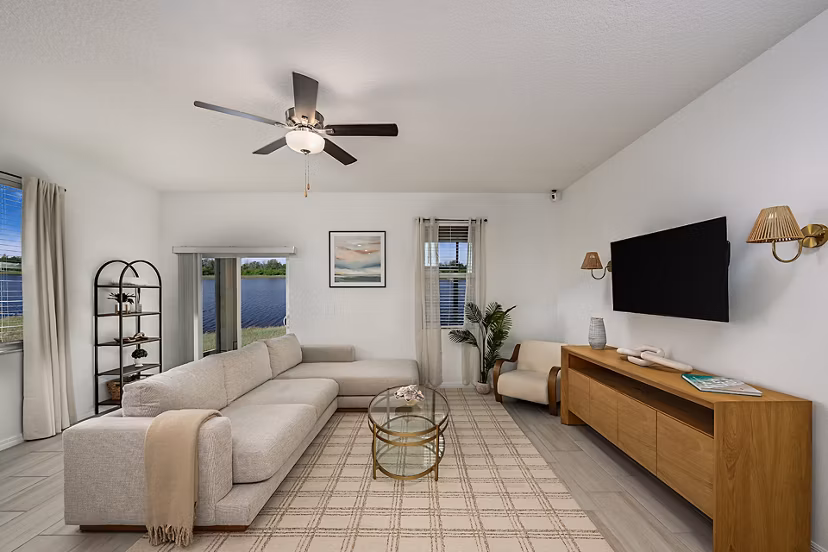 living room at SkyMor Southshore Bay Apartments
