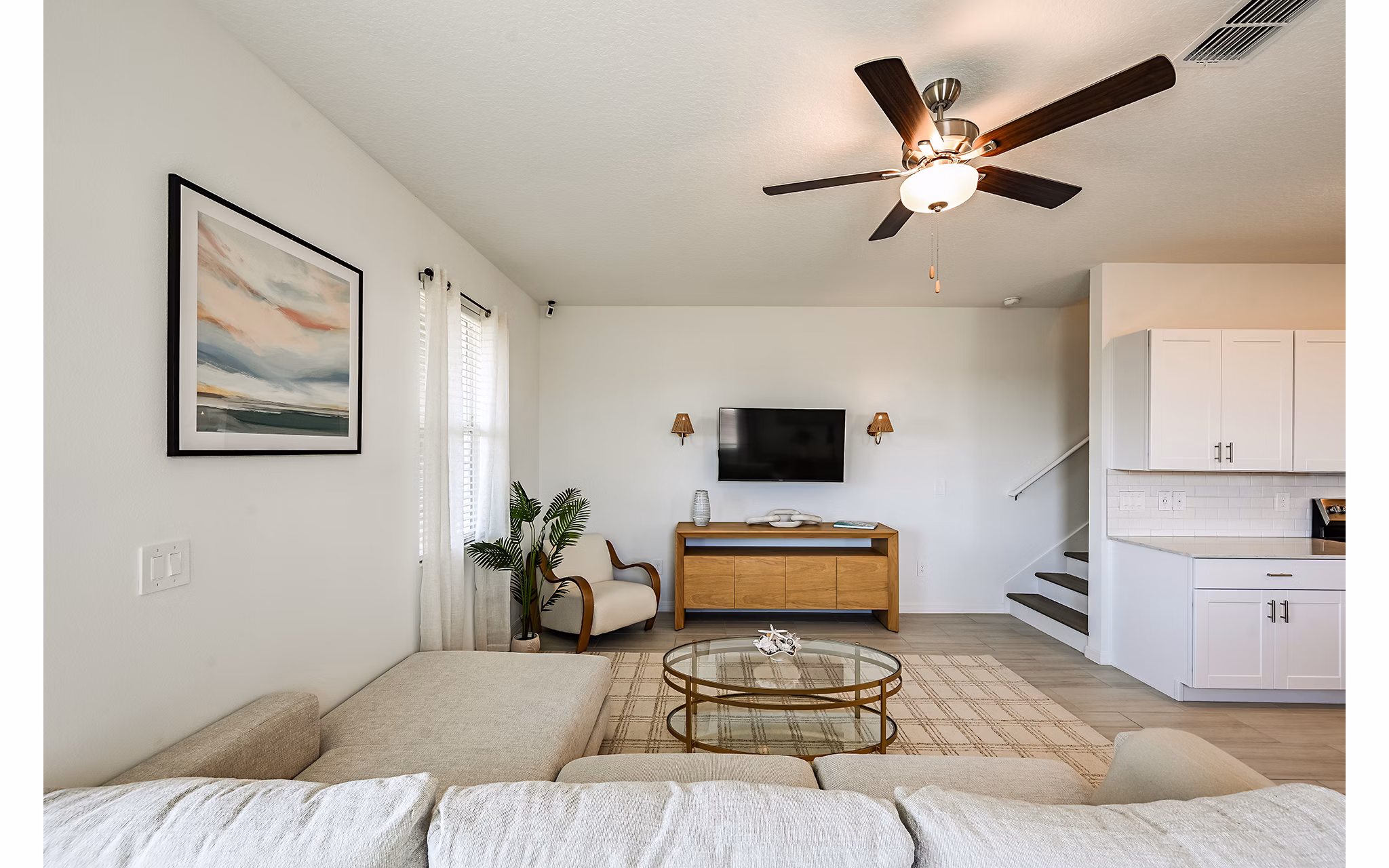 living room at SkyMor Southshore Bay Apartments