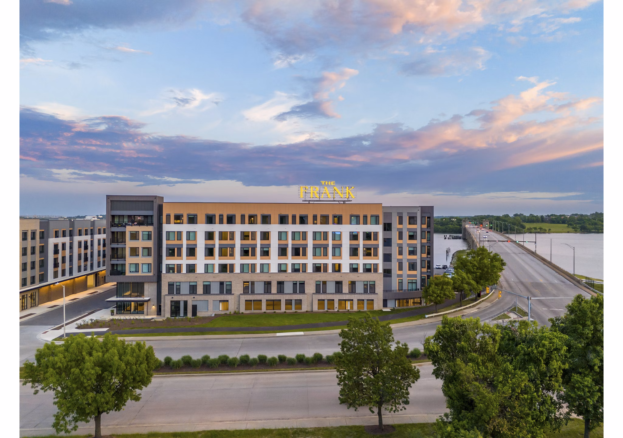 exterior at The Frank Apartments