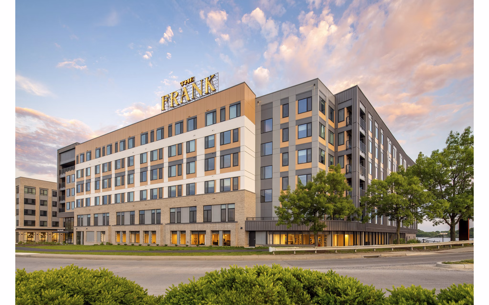 exterior at The Frank Apartments