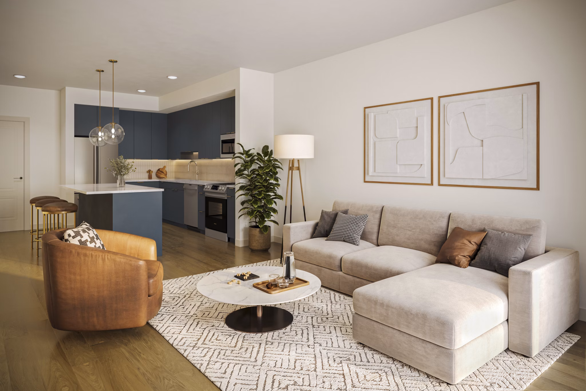 rendering at The Frank Apartments