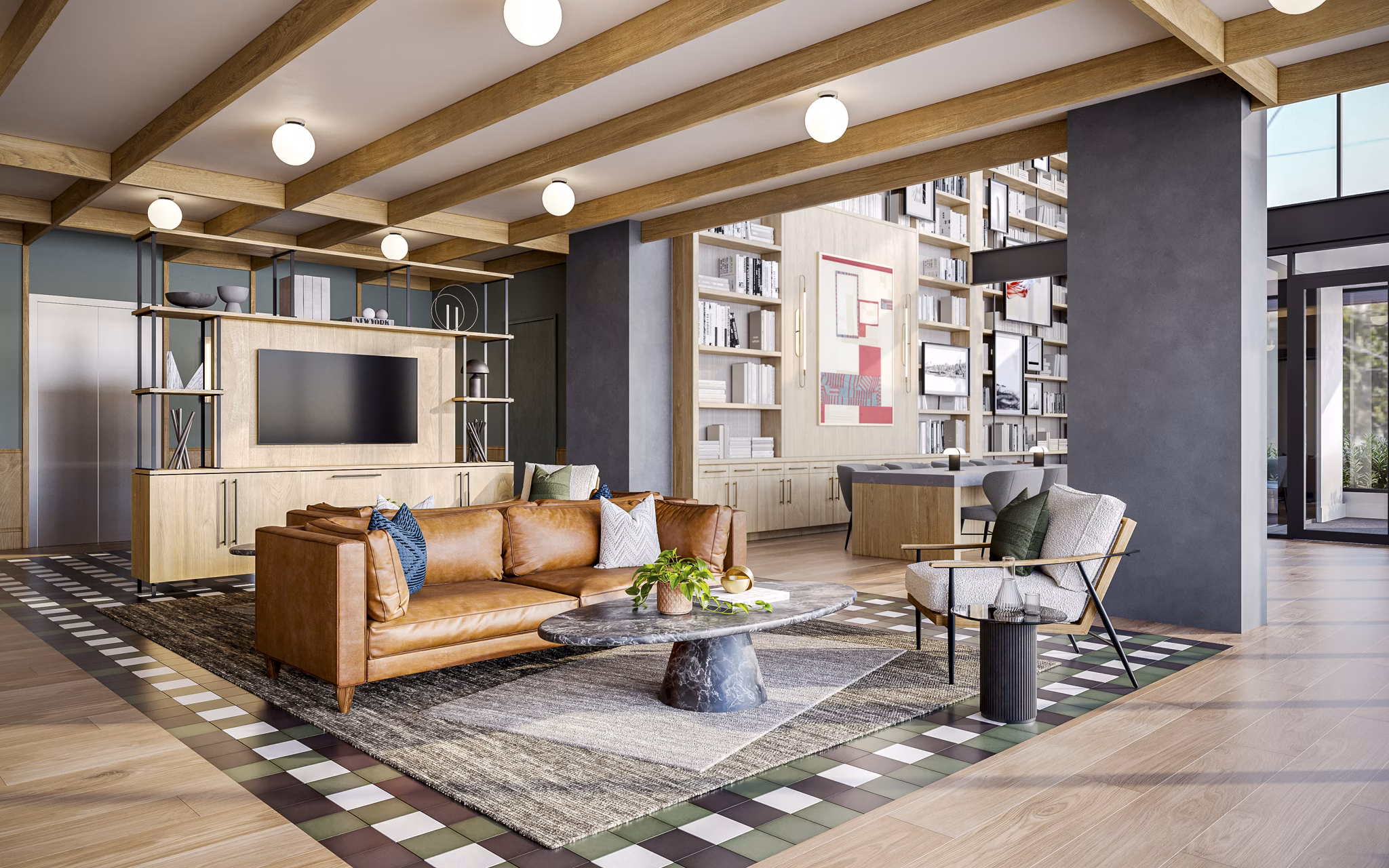 rendering at The Frank Apartments