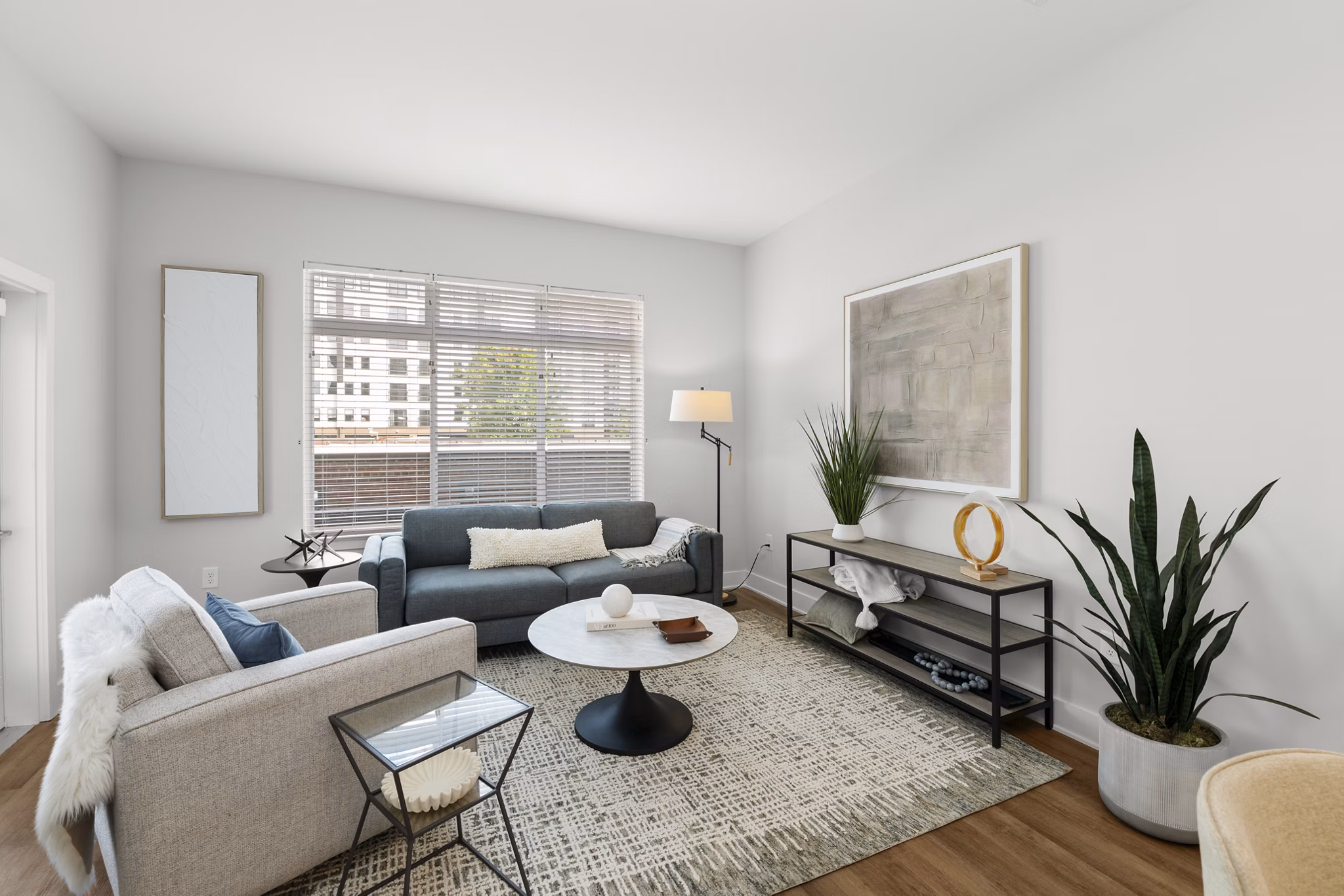 living room at NOVI at Concord Apartments