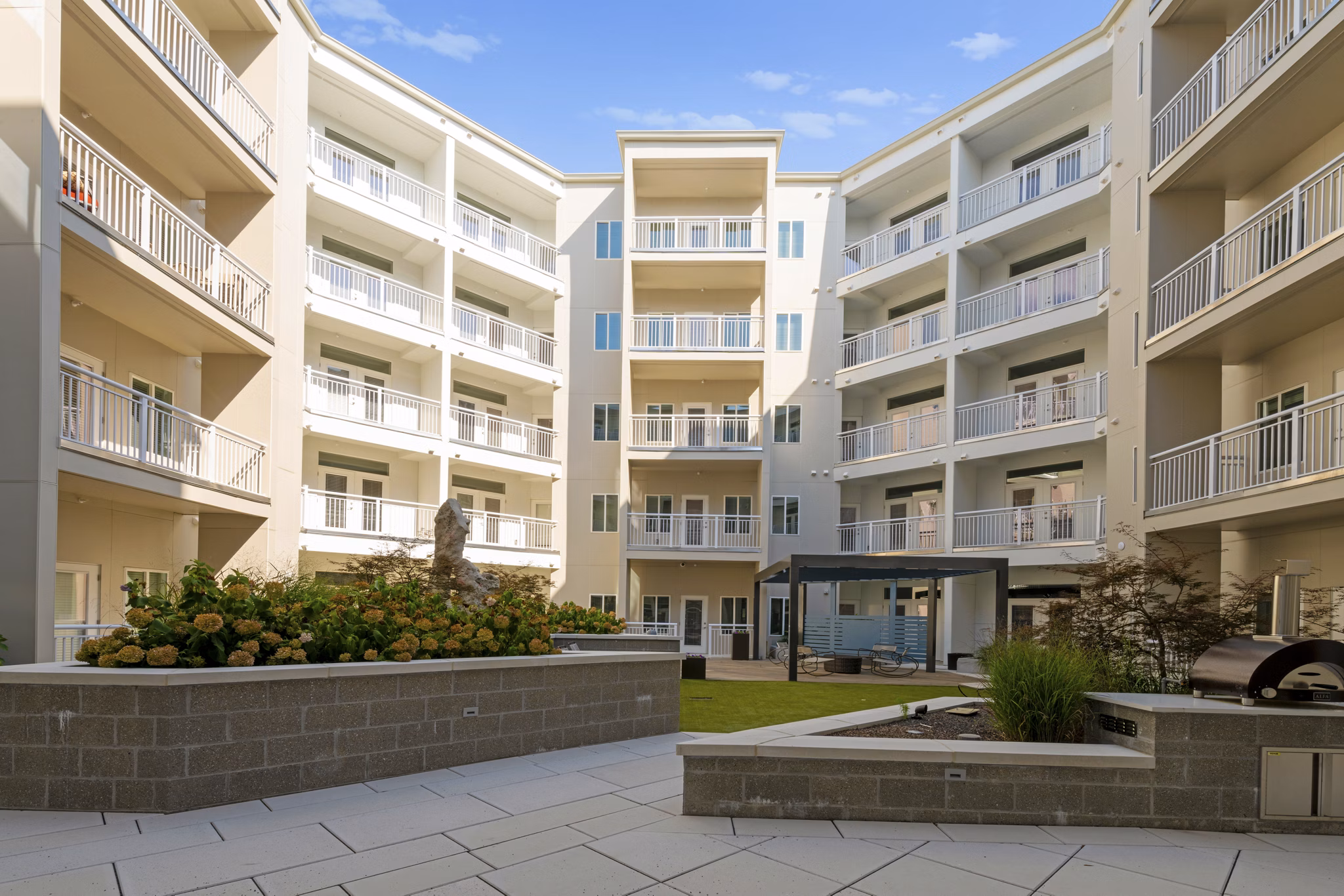 patio at NOVI at Concord Apartments