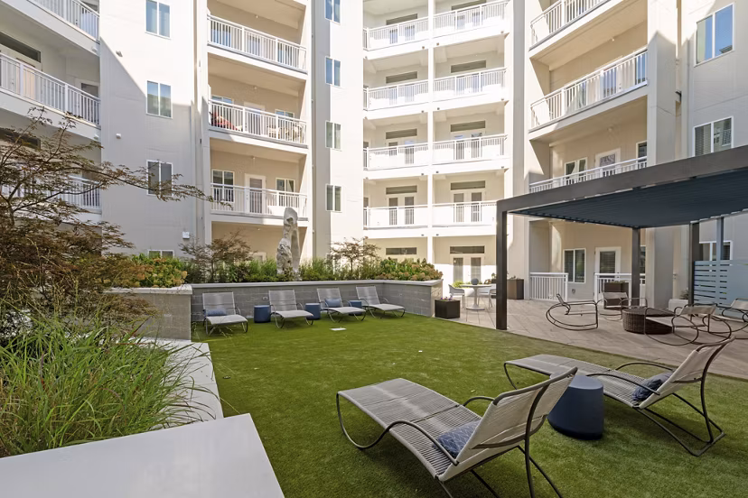 patio at NOVI at Concord Apartments