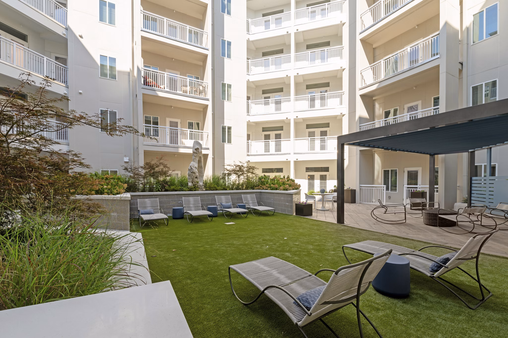 patio at NOVI at Concord Apartments