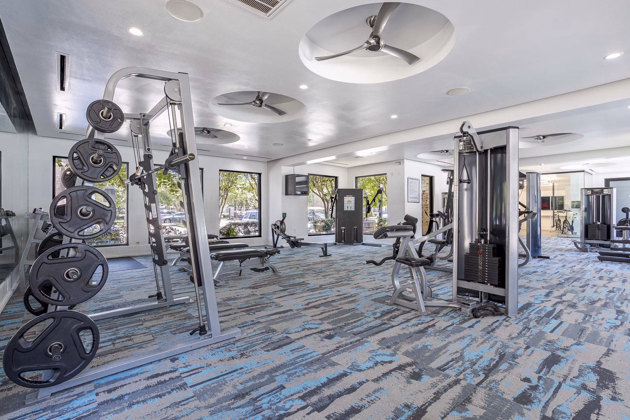 fitness center at Town Center Crossing Apartments