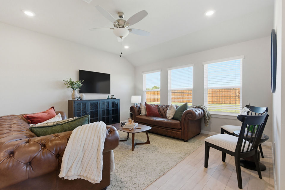living room at Meadowlark at Wildflower Ranch Apartments