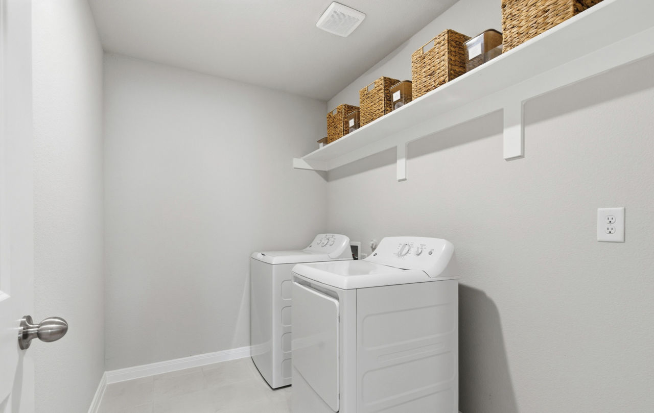Laundry room at Meadowlark At Wildflower Ranch