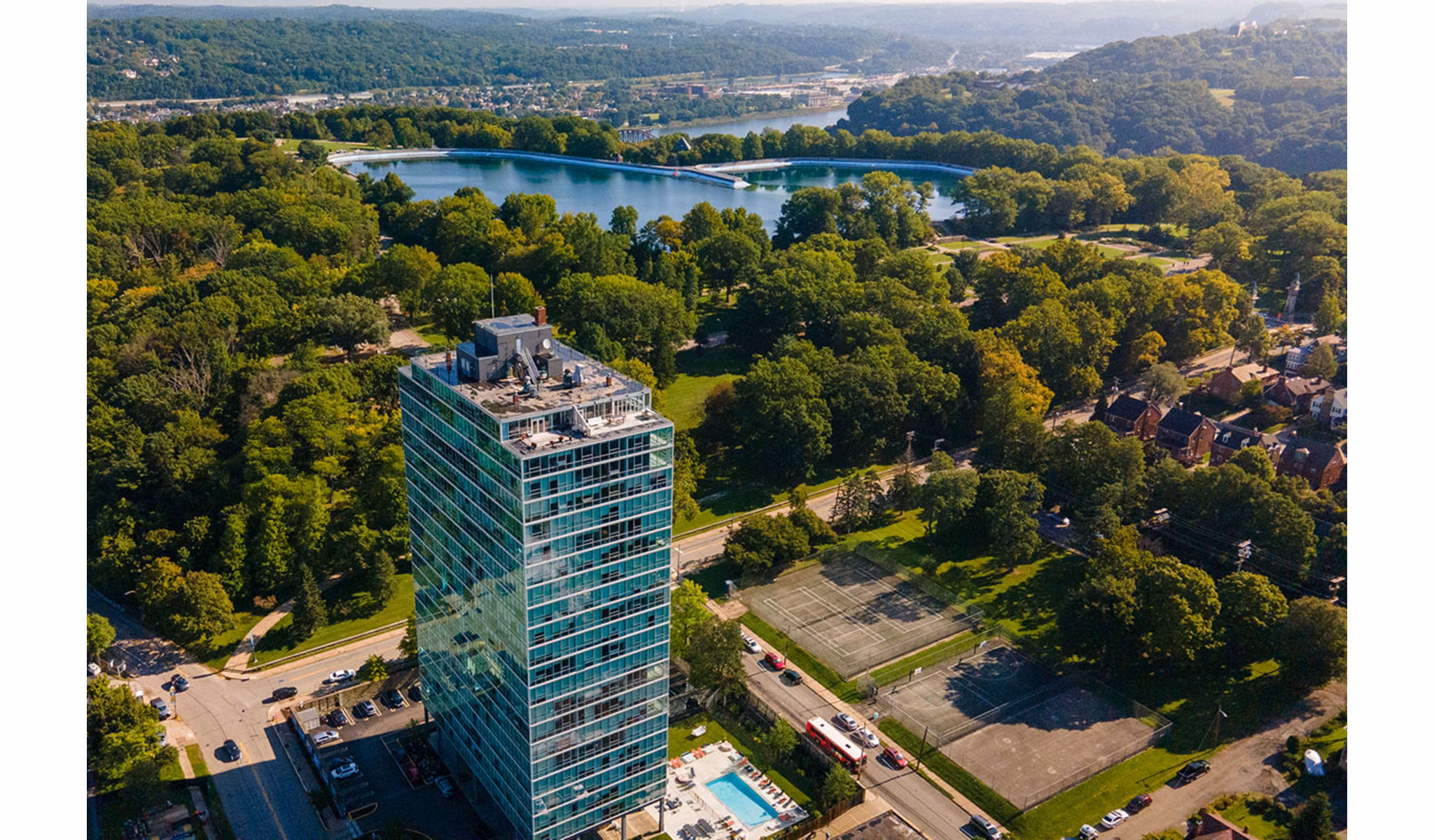 building at Highland House Tower Apartments