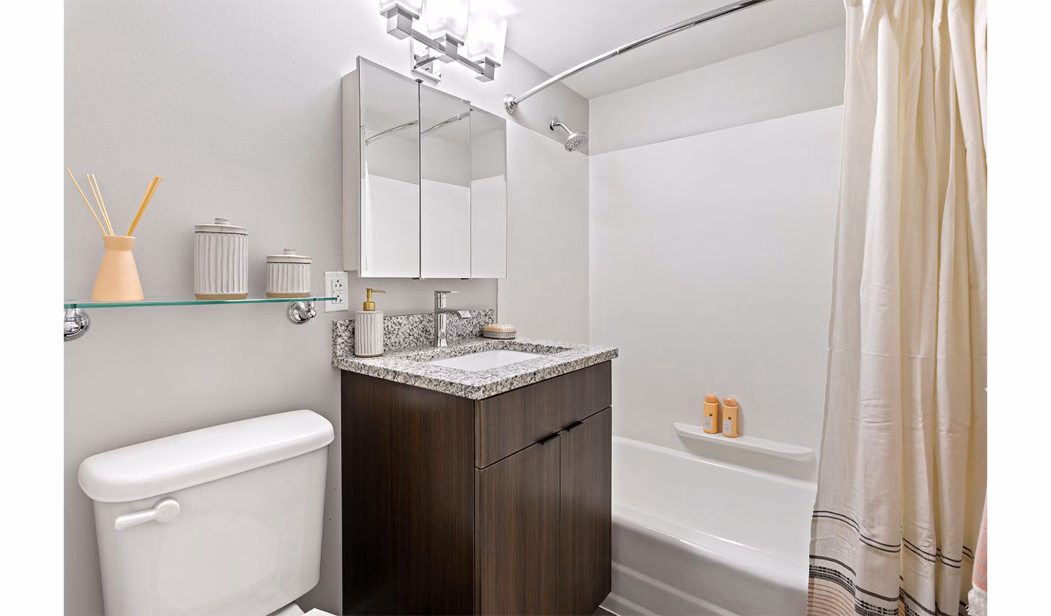 bathroom at Highland House Tower Apartments