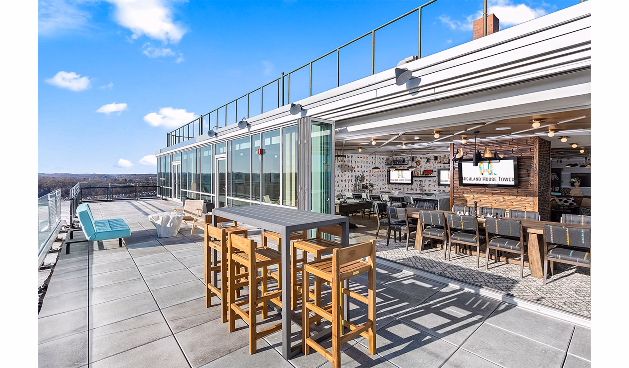 clubhouse at Highland House Tower Apartments