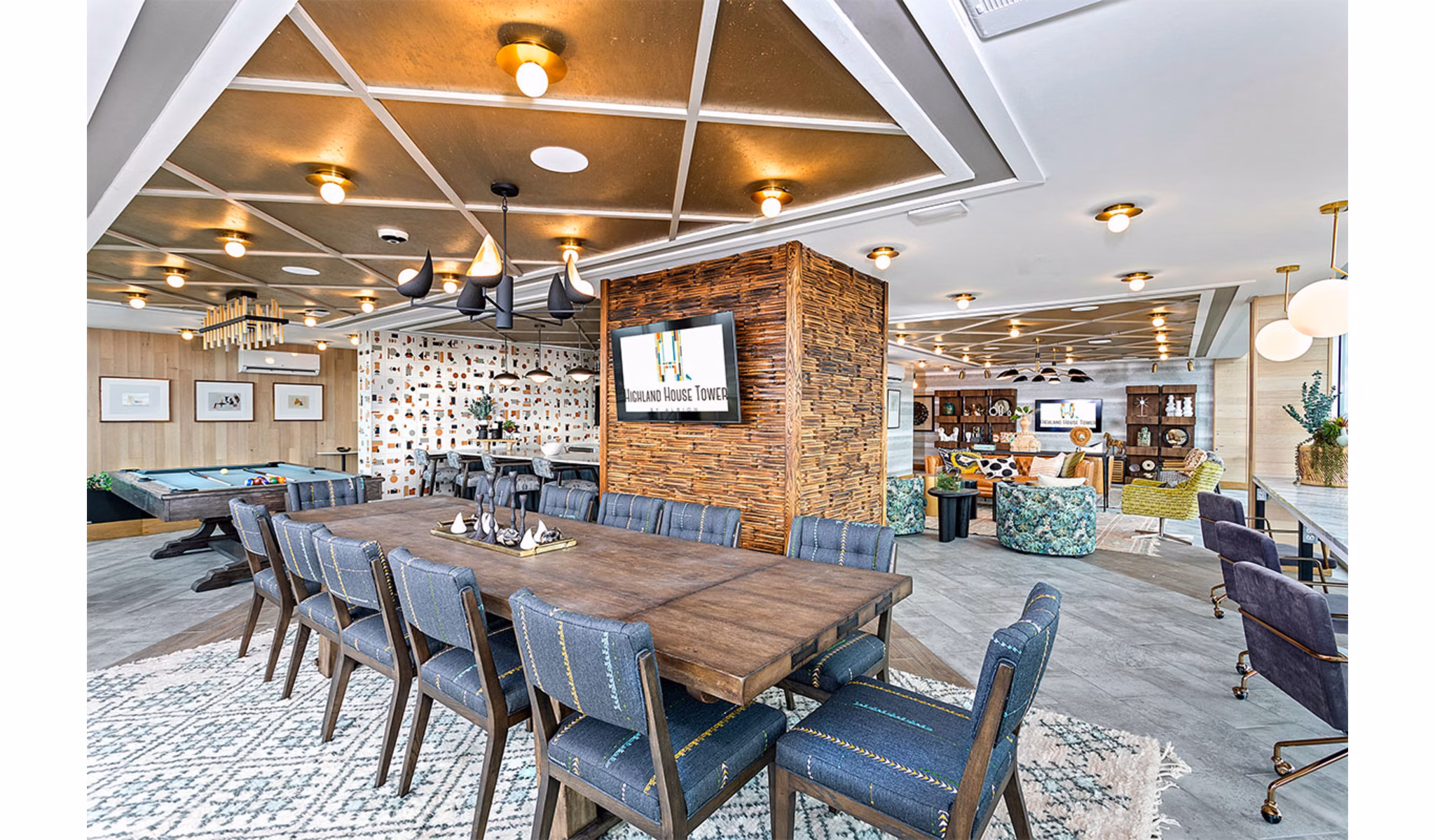 clubhouse at Highland House Tower Apartments