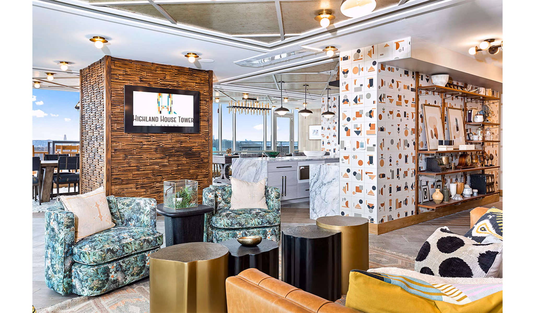 clubhouse at Highland House Tower Apartments