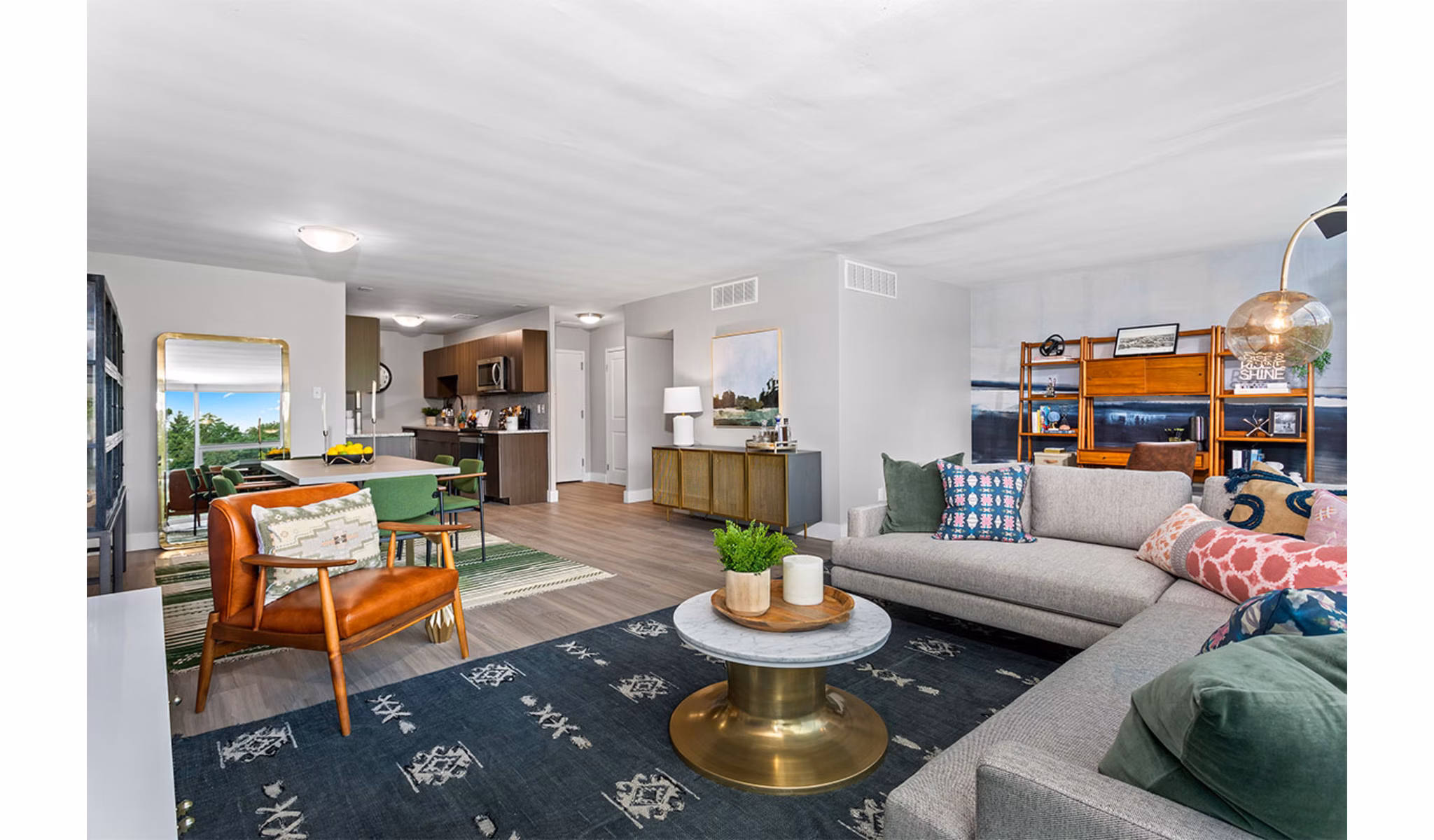 living room at Highland House Tower Apartments