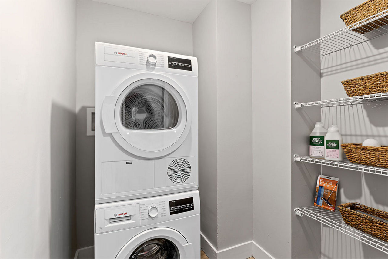 Laundry room at Highland House Tower