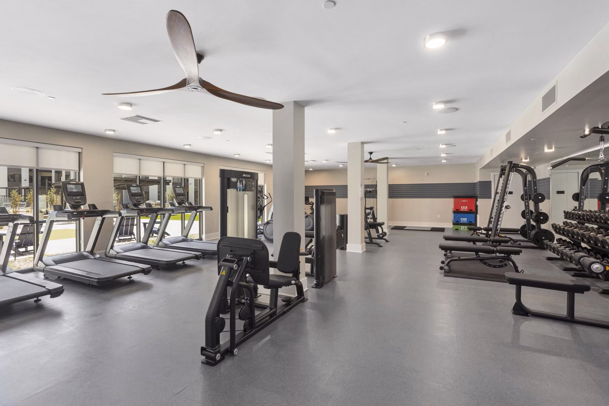 fitness center at Alta 87 Apartments 