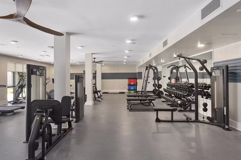 fitness center at Alta 87 Apartments 