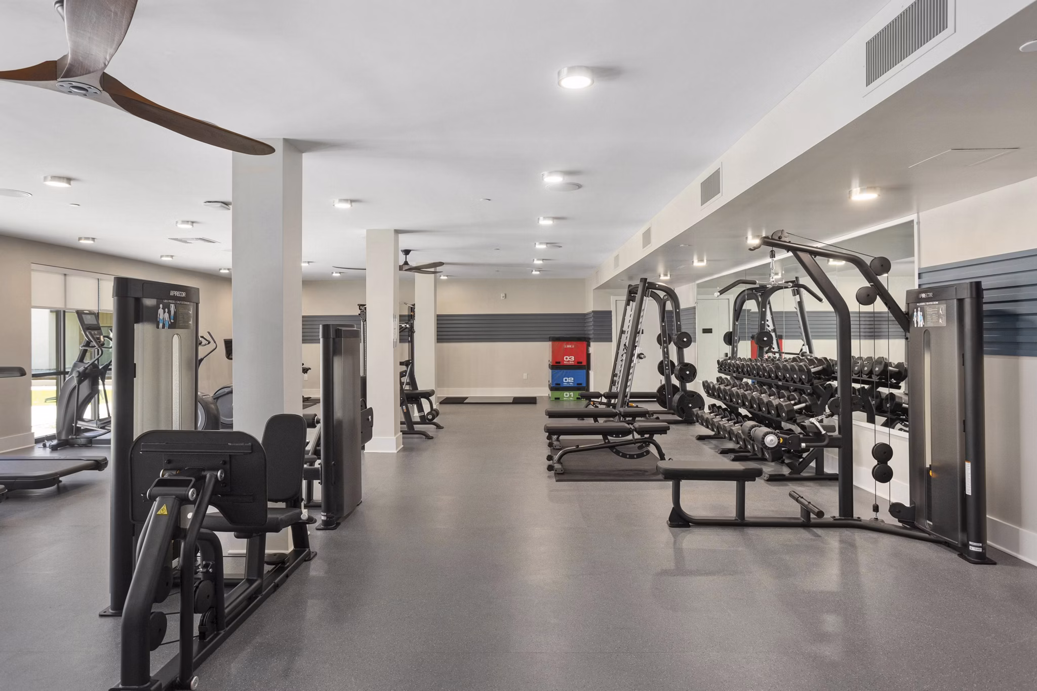 fitness center at Alta 87 Apartments 