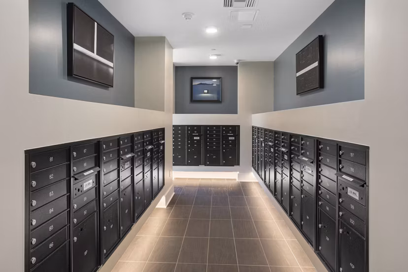 mail room at Alta 87 Apartments 