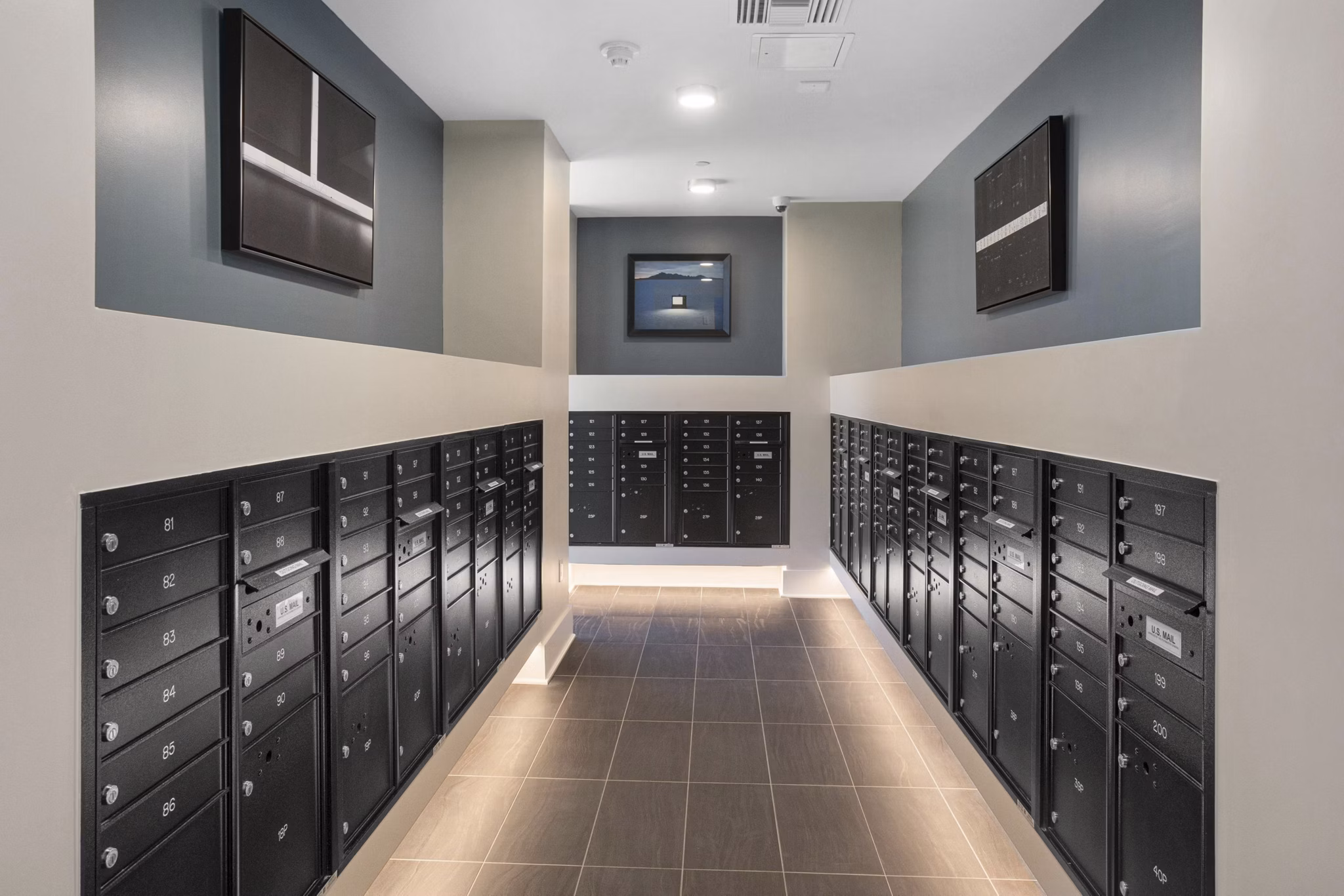 mail room at Alta 87 Apartments 