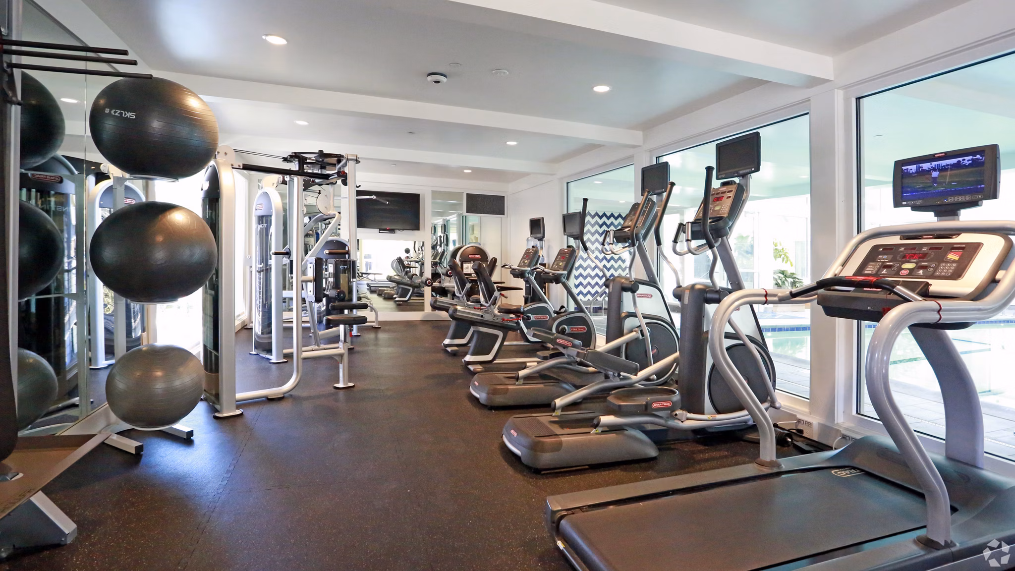 fitness center at The Cove at Tiburon Apartments