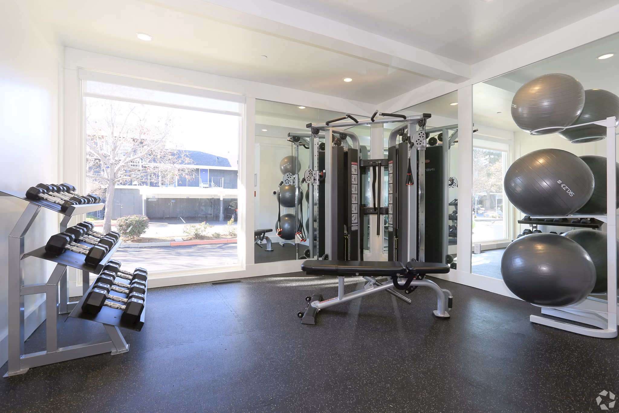 fitness center at The Cove at Tiburon Apartments