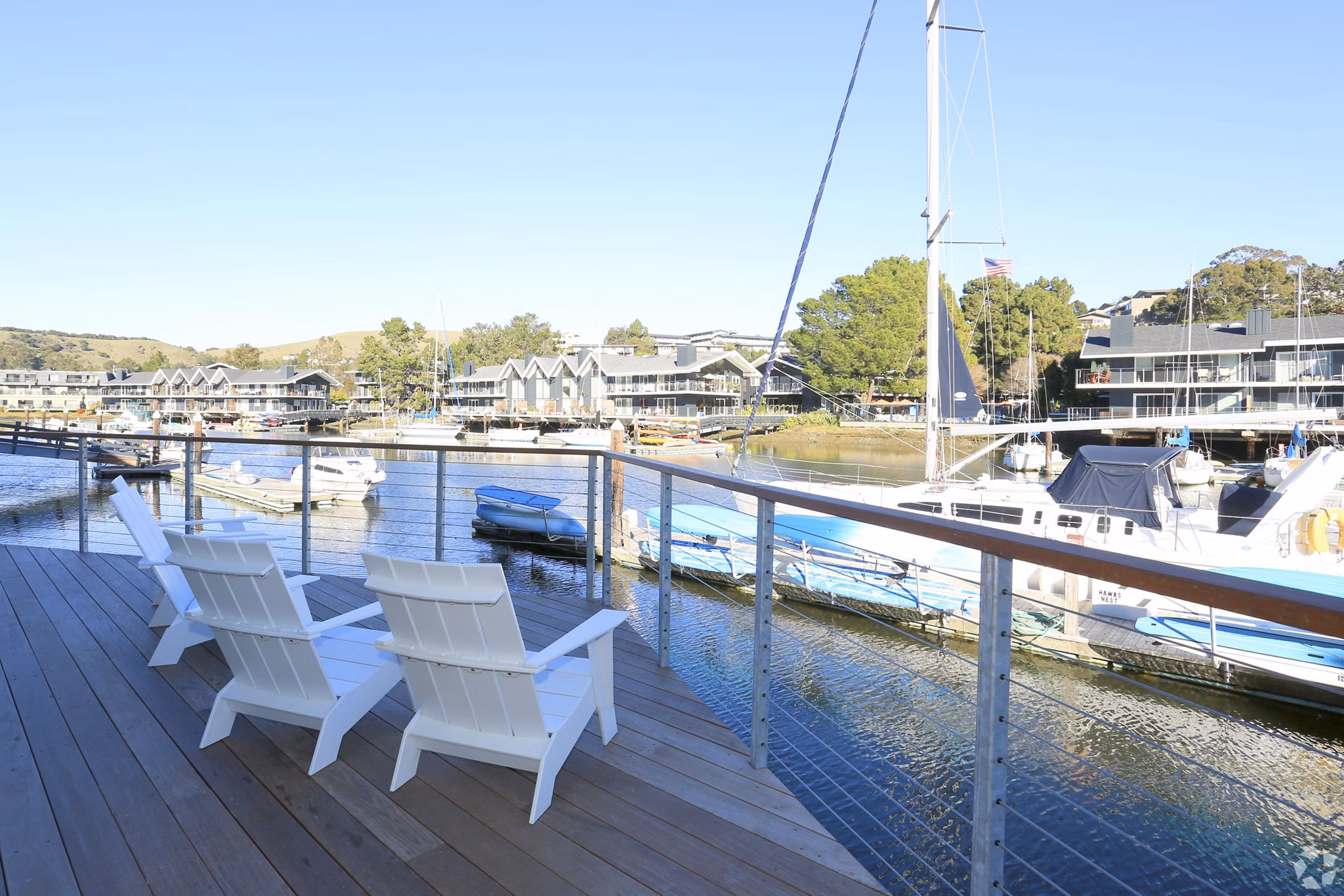 patio at The Cove at Tiburon Apartments