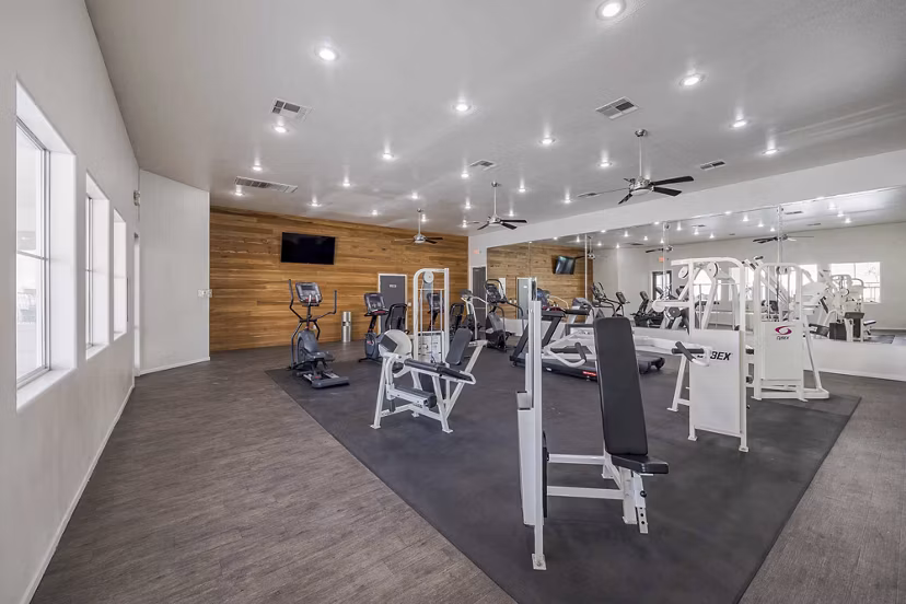 fitness center at The Solena Apartments