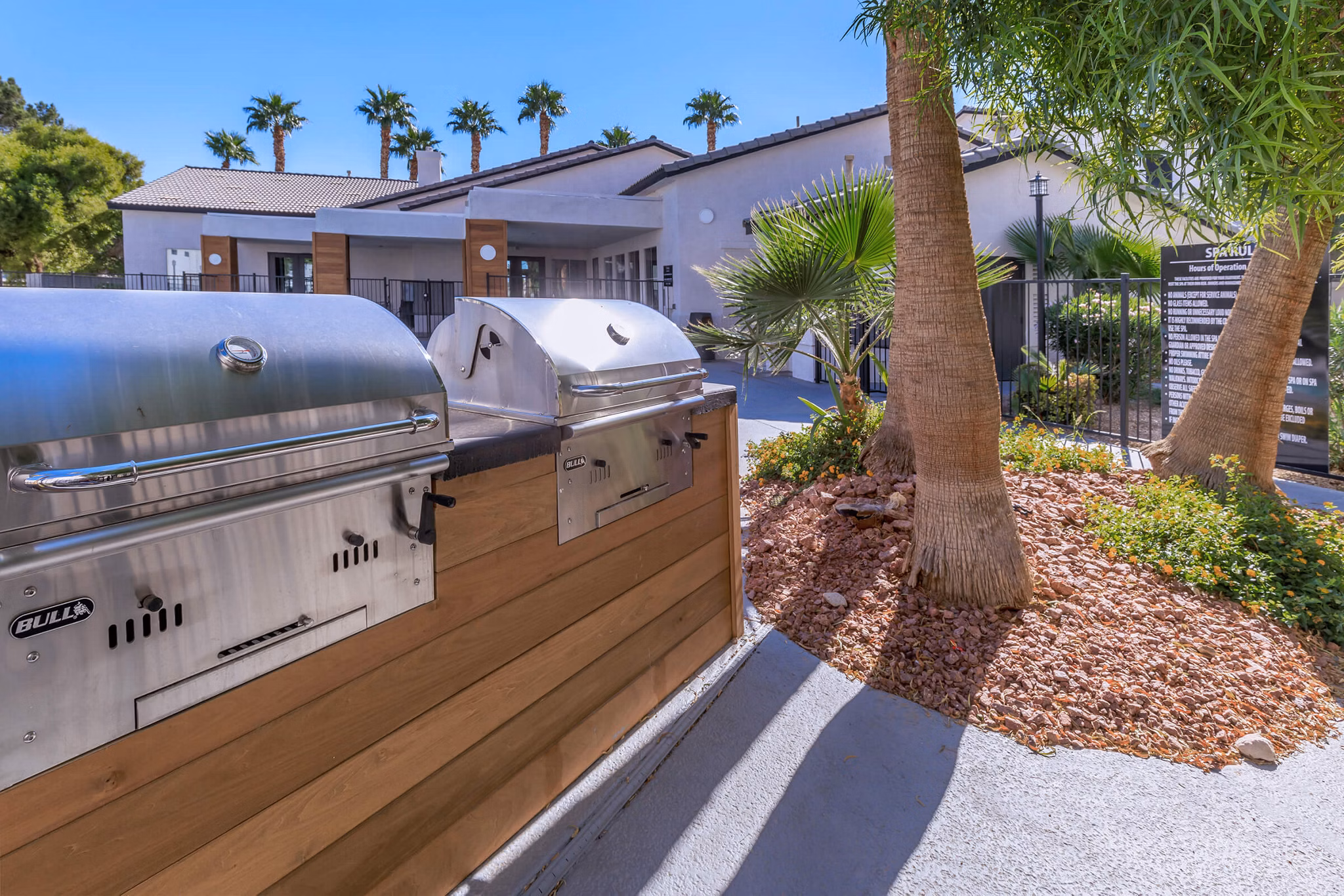 grill area at The Solena Apartments