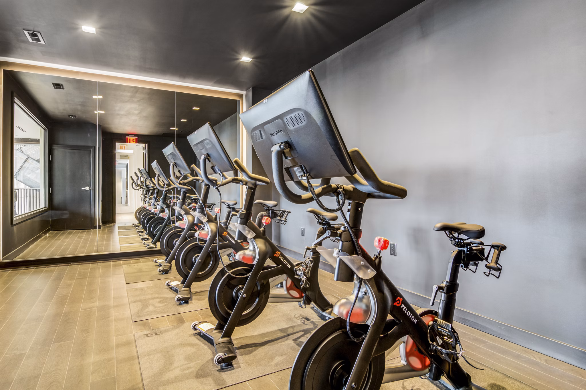 yoga/spin studio at Bella Terra Apartments