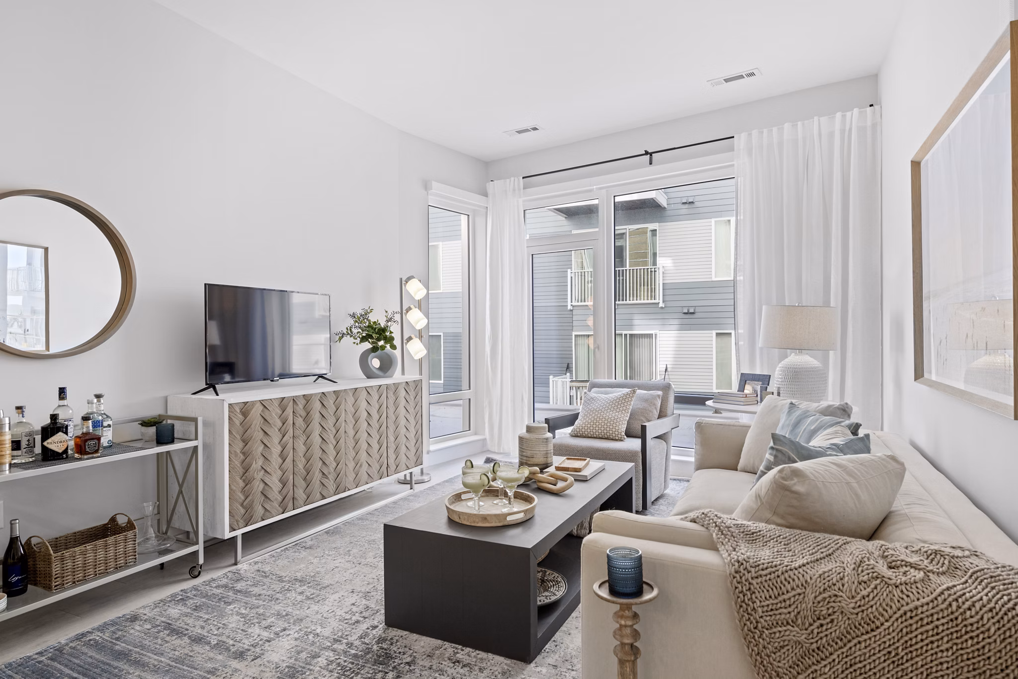 living room at The Robinson Apartments