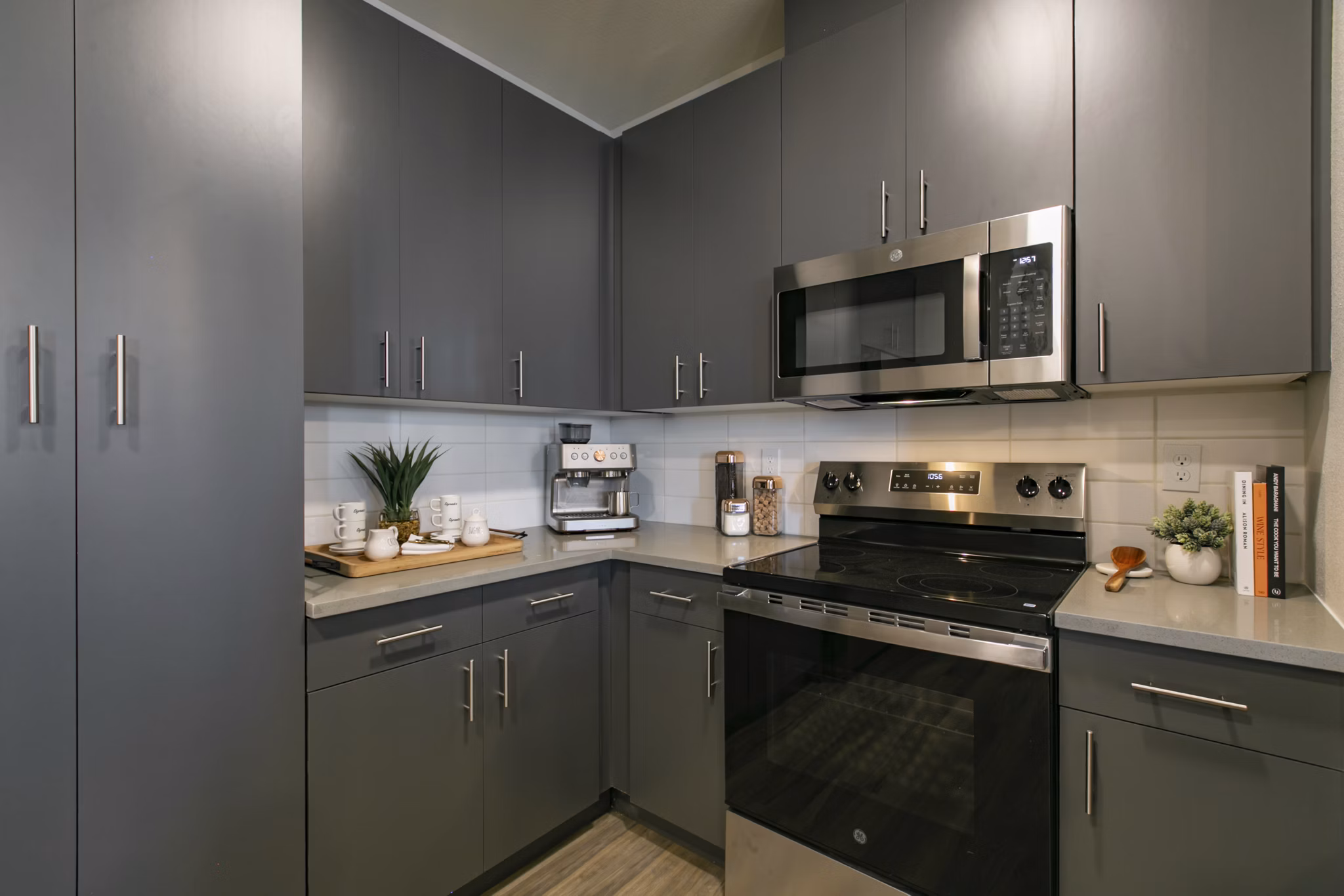 kitchen at The Senary by Allaso Apartments