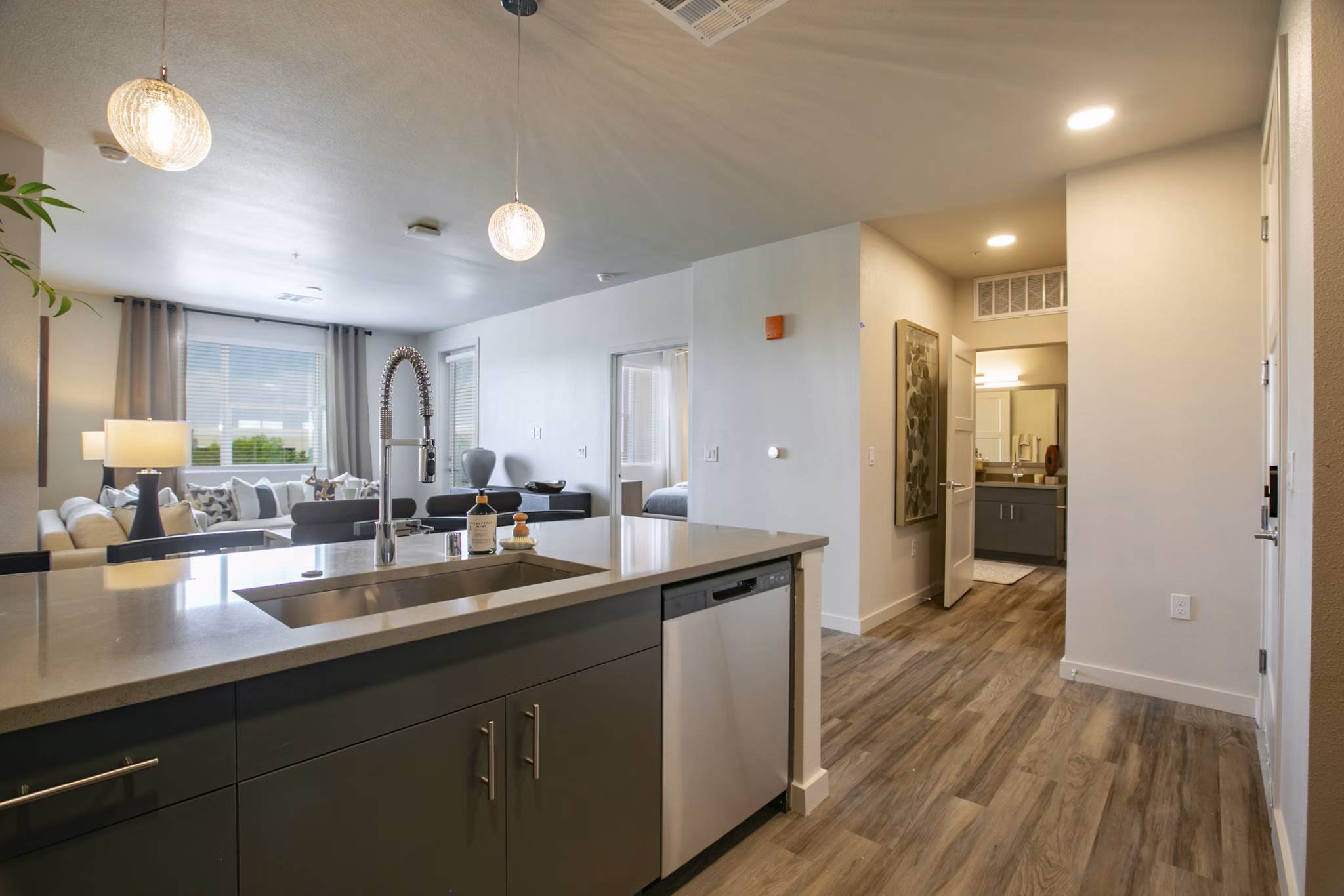 kitchen at The Senary by Allaso Apartments
