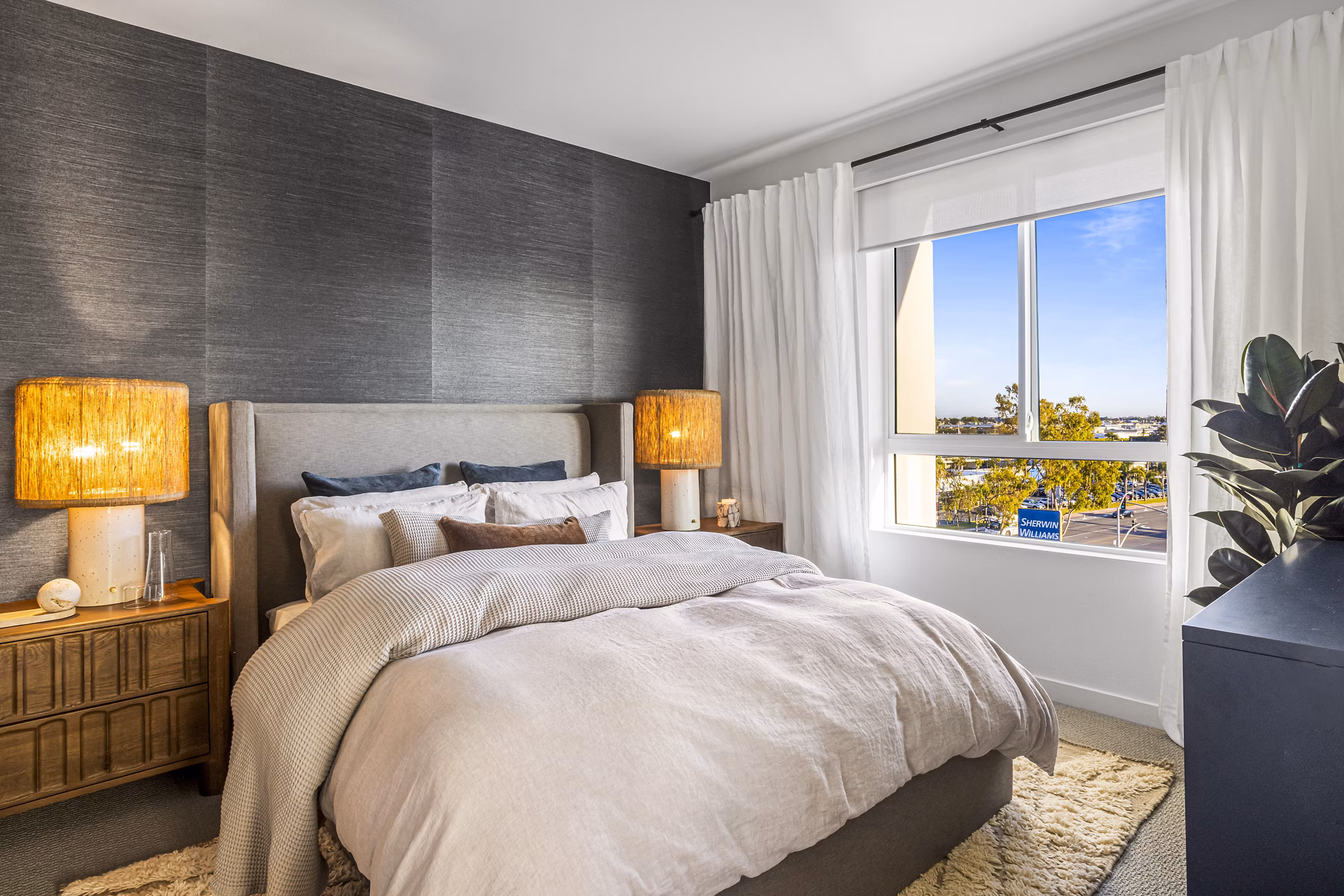 Bedroom at Alexan Camellia Apartments