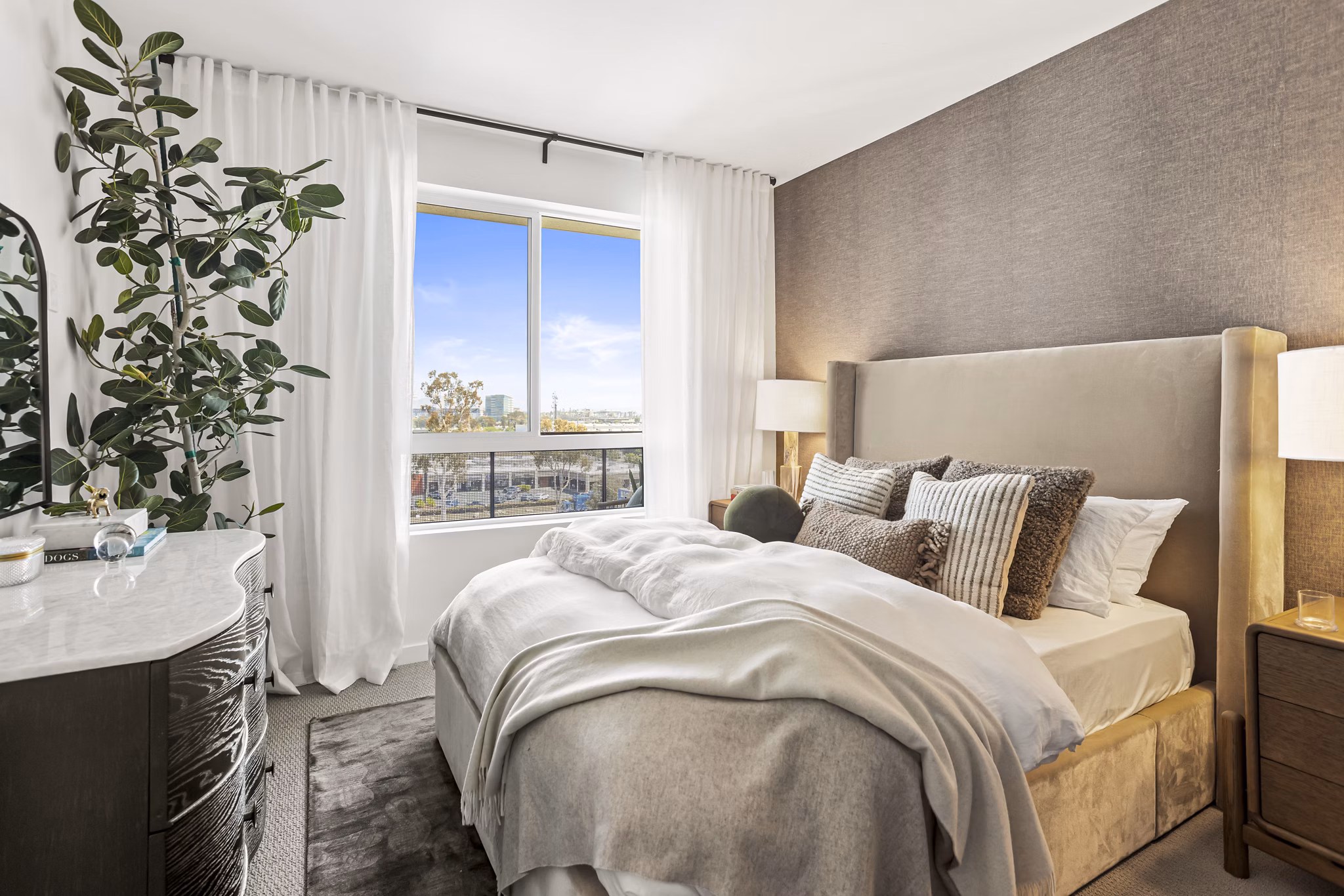 Bedroom at Alexan Camellia Apartments