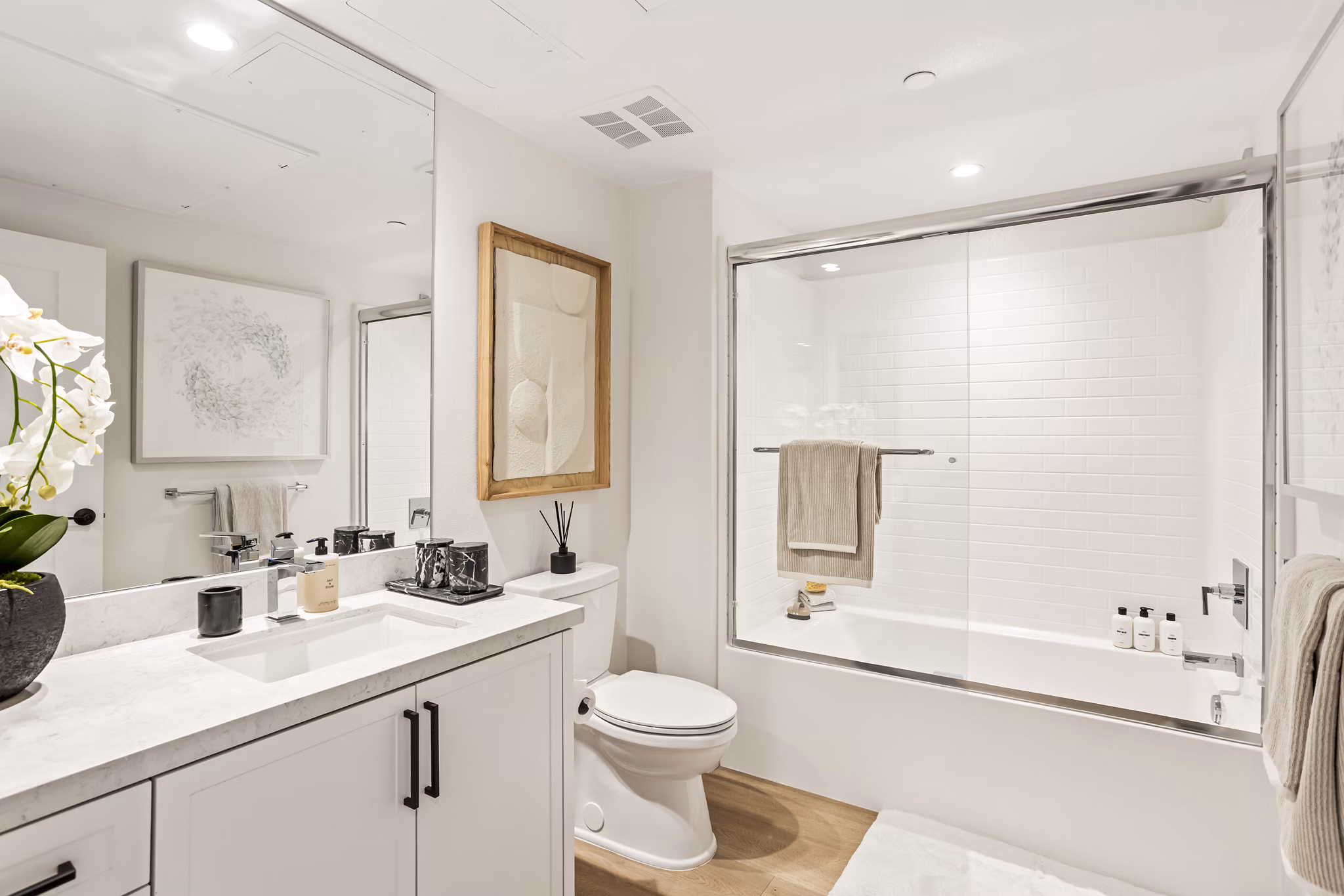 Bathroom at Alexan Camellia Apartments