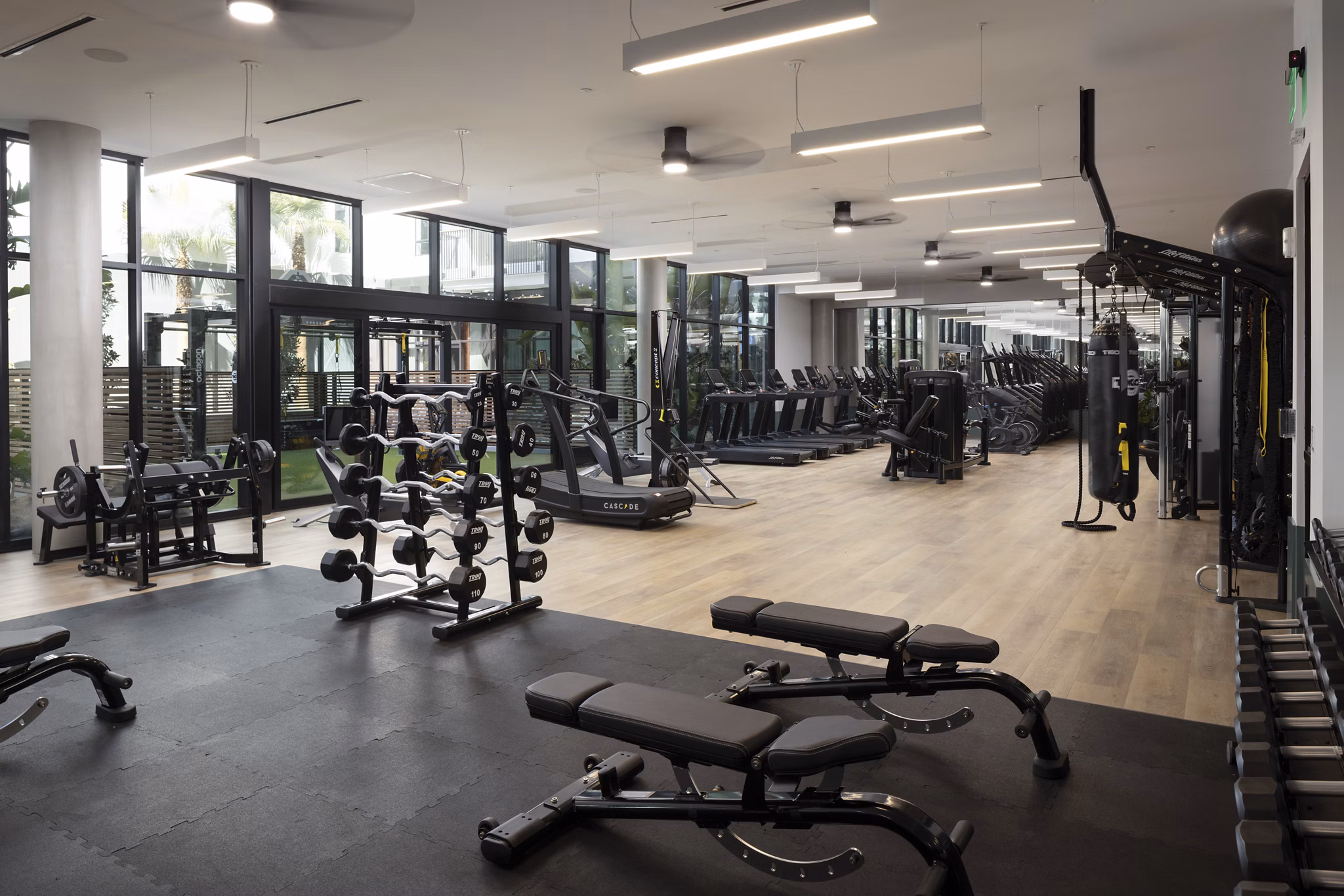 Fitness Center at Alexan Camellia Apartments