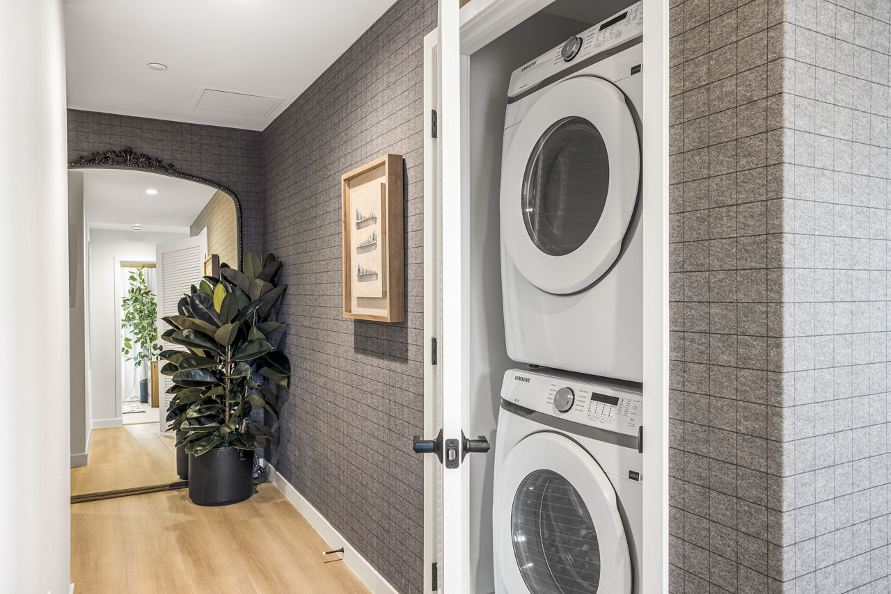 Laundry room at Alexan Camellia