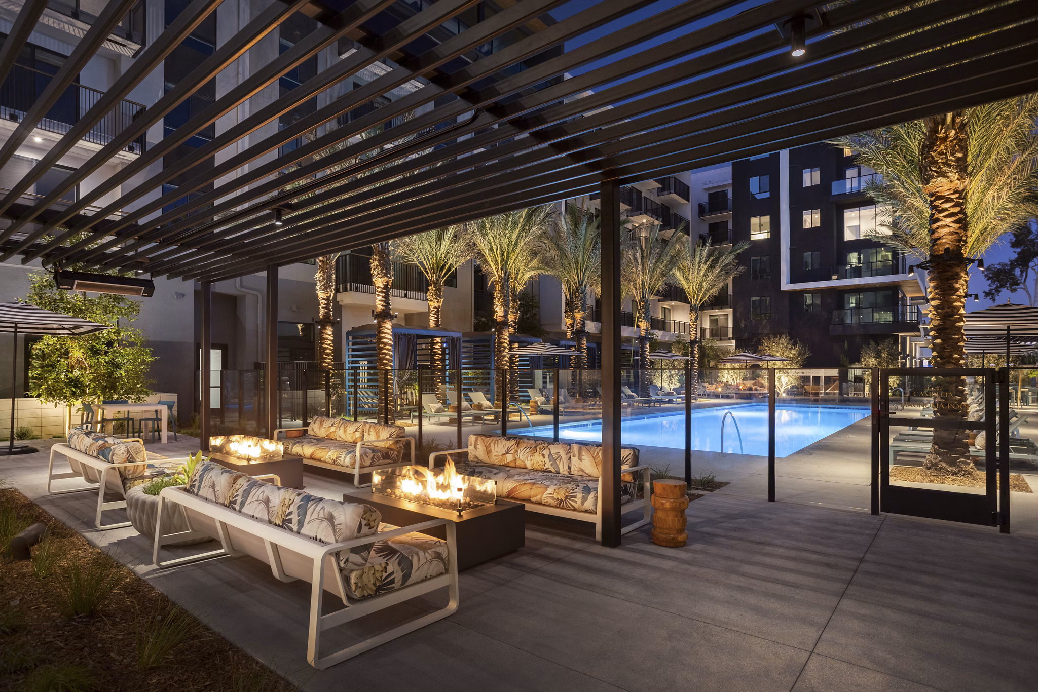 Patio at Alexan Camellia Apartments