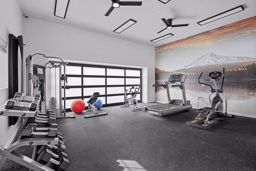 fitness center at Creekview Crossing Apartments