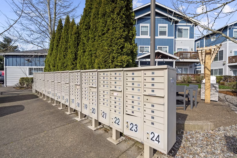 mail room at Creekview Crossing Apartments